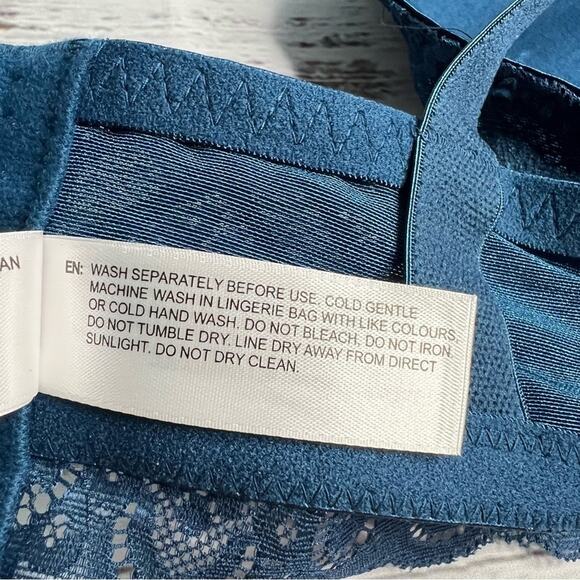 Hips & Curves City Chic M Racer Back Bralette Teal Blue 18/20 2x Plus Size NEW - Picture 8 of 13